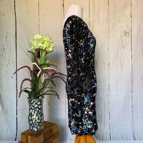 Free People Velvet Burnout Bodycon Floral Dress - Picture 8 of 13